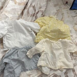 Kids' White and Yellow Tops Set zara baby top